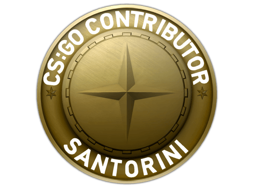 Santorini Map Coin