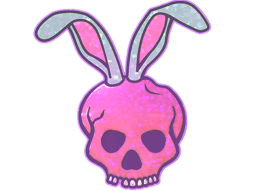 Skull Bunny (Glitter)
